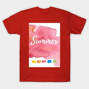 Bright design "Summer I love you" T-Shirt